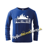 FORTNITE - Logo - modré detské tričko s dlhými rukávmi (-50%=VÝPREDAJ)