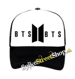 BTS - Logo - čiernobiela sieťkovaná šiltovka model "Trucker" (-50%=VÝPREDAJ)