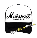 MARSHALL - Logo - čiernobiela sieťkovaná šiltovka model "Trucker" (-50%=VÝPREDAJ)