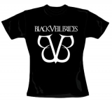 BLACK VEIL BRIDES - biele logo - čierne dámske tričko (-30%=VÝPREDAJ)