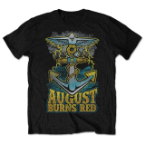 AUGUST BURNS RED - Dove Anchor - čierne pánske tričko