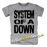 SYSTEM OF A DOWN - Logo - sivé pánske tričko (-30% Výpredaj)