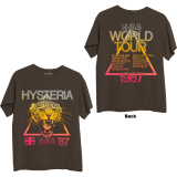 DEF LEPPARD - Hysteria World Tour - hnedé pánske tričko