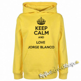 KEEP CALM AND LOVE JORGE BLANCO - žltá detská mikina