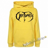 OBITUARY - Logo - žltá detská mikina