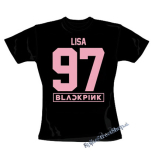 BLACKPINK - LISA 97 - Pink Number Years - čierne dámske tričko