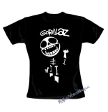 GORILLAZ - Logo & Bonesy - čierne dámske tričko