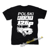 POLSKI FIAT 126p - čierne detské tričko