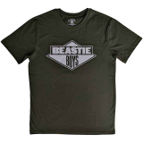 BEASTIE BOYS - Black & White Logo - zelené pánske tričko