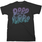 DEEP PURPLE - Bubble Logo - čierne pánske tričko