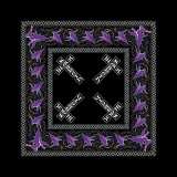 BLACK SABBATH - Cross Logo - čierna bandana šatka