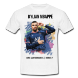 KYLIAN MBAPPÉ - PSG Poster Motive 2 - biele detské tričko