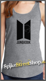 JUNGKOOK - BTS Logo Portrait - Ladies Vest Top - šedé