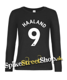 ERLING HAALAND - 9 - čierne dámske tričko s dlhými rukávmi