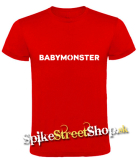 BABYMONSTER - Logo Kpop Band - červené detské tričko