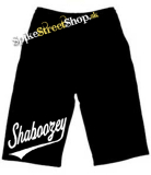 Kraťasy SHABOOZEY - Logo Singer - Voľné sieťované čierne letné šortky