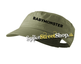 BABYMONSTER - Logo Kpop Band - olivová šiltovka army cap