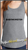 BABYMONSTER - Logo Kpop Band - Ladies Vest Top - šedé