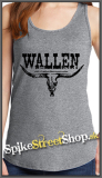 MORGAN WALLEN - Country Music Crest - Ladies Vest Top - šedé