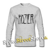 HOZIER - Logo Singer - šedé detské tričko s dlhými rukávmi