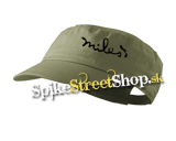 MILES DAVIS - Logo - olivová šiltovka army cap