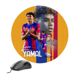 Podložka pod myš LAMINE YAMAL - Barcelona Poster - okrúhla