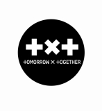 TXT - TOMORROW X TOGETHER - Logo White - okrúhla podložka pod pohár