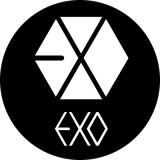 EXO - Logo Kpop Band - okrúhla podložka pod pohár