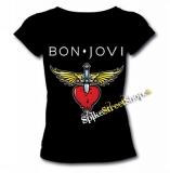 BON JOVI - Heart - čierne dámske tričko