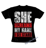 I SEE STARS - She Screams My Name - čierne dámske tričko