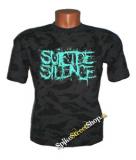 SUICIDE SILENCE - Turquoise Logo - pánske maskáčové tričko - ruský maskáč