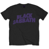 BLACK SABBATH - Wavy Logo Vintage - čierne pánske tričko