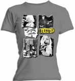 BLONDIE - Cut Out - sivé dámske tričko (Skinny Fit)