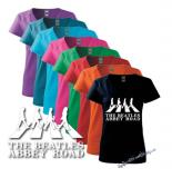 BEATLES - Abbey Road Silhouette - farebné dámske tričko