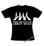 BEATLES - Abbey Road Silhouette - čierne dámske tričko