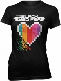 BLACK EYED PEAS - Heart - čierne dámske tričko (Skinny Fit)