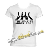 BEATLES - Abbey Road Silhouette - biele dámske tričko