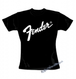 FENDER - Logo - čierne dámske tričko