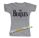 BEATLES - Logo Vintage - šedé dámske tričko
