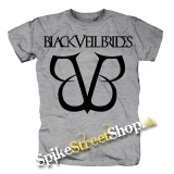 BLACK VEIL BRIDES - Logo - sivé pánske tričko