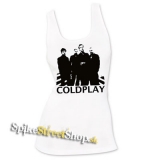 COLDPLAY - Logo & Band - Ladies Vest Top - biele