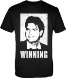 CHARLIE SHEEN - Winning - čierne pánske tričko