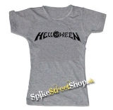 HELLOWEEN - Logo - šedé dámske tričko