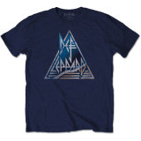 DEF LEPPARD - Triangle Logo - modré pánske tričko