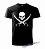 PIRATE SKULL - čierne detské tričko