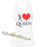 I LOVE QUEEN - Ladies Vest Top - biele