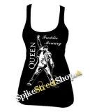 FREDDIE MERCURY - Logo & Portrait - Ladies Vest Top