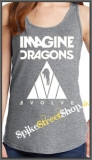 IMAGINE DRAGONS - Evolve Triangle White - Ladies Vest Top - šedé