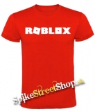 ROBLOX - Logo Symbol White - červené detské tričko