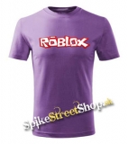 ROBLOX - Logo Red White - fialové detské tričko